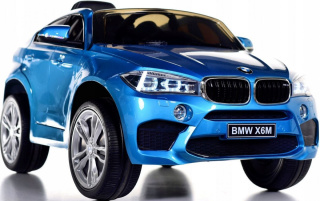 BMW X6M Elektryczne Autko dla dzieci Lakier Niebieski + Pilot + EVA + Wolny Start + Audio + LED