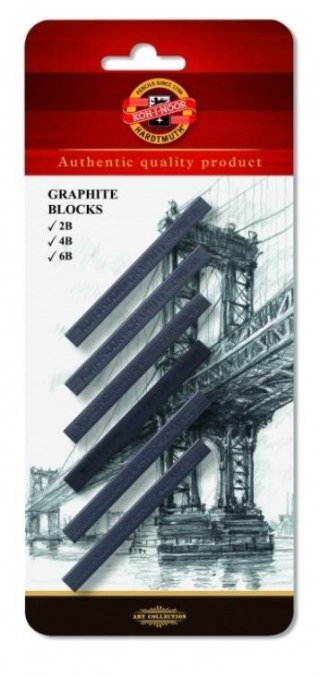 Grafit w sztyficie 4390 7x7mm mix 6 sztuk