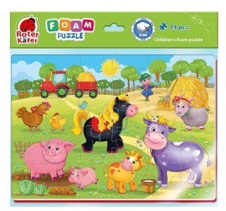 Piankowe puzzle A4. Zabawne obrazki. Farma