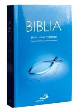 Biblia z rybką - niebieska z paginat. BR