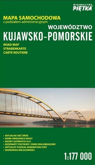 Województwo Kujawsko-Pomorskie 1:177 000 mapa