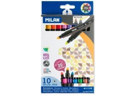 Flamastry Bicolor 10 szt-20 kolorów MILAN