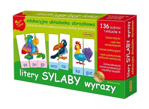 Układanka edukacyjna - Litery sylaby wyrazy