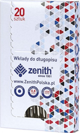 Wkład do długopisu 4/20 niebieski (20szt) ZENITH