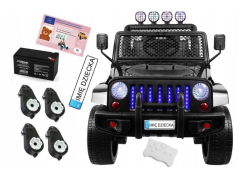 Autko terenowe Raptor Drifter Płomienie + Pilot + Napęd 4x4 + Schowek + Wolny Start + MP3 LED