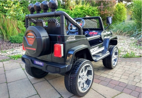 Autko terenowe Raptor Drifter Płomienie + Pilot + Napęd 4x4 + Schowek + Wolny Start + MP3 LED