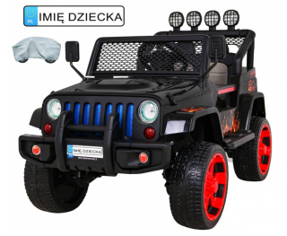 Autko terenowe Raptor Drifter Płomienie + Pilot + Napęd 4x4 + Schowek + Wolny Start + MP3 LED