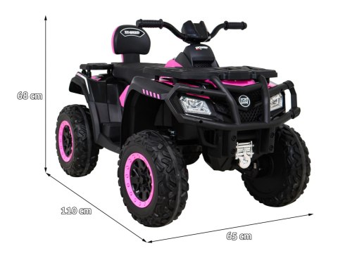 Quad XT-Speed dla dzieci Różowy + Napęd 4x4 + EVA + Wolny Start + Radio MP3 + LED