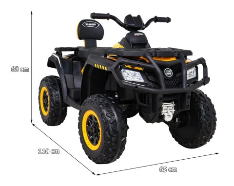 Quad XT-Speed dla dzieci Żółty + Napęd 4x4 + EVA + Wolny Start + Radio MP3 + LED