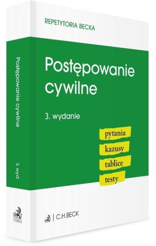 Postępowanie cywilne. Pytania. Kazusy. Tablice...