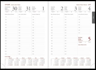 Kalendarz WN A5 tygodniowy Vivella 2023 CZERWONY