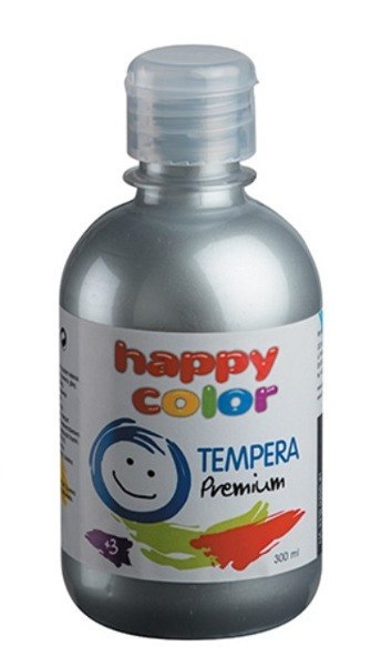 Farba Tempera Premium 300ml, srebrny, Happy Color