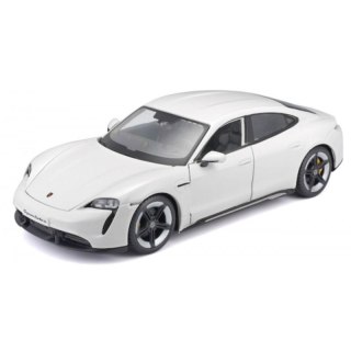 Porsche Taycan Turbo S White 1:24 BBURAGO