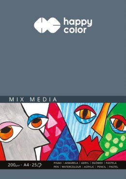 Blok Mix Media ART A4/25K 200g HAPPY COLOR