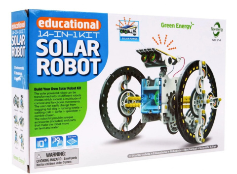 ZESTAW ZABAWEK SOLARNYCH 14W1 - ROBOTY SOLAR zestaw solarny 14w1