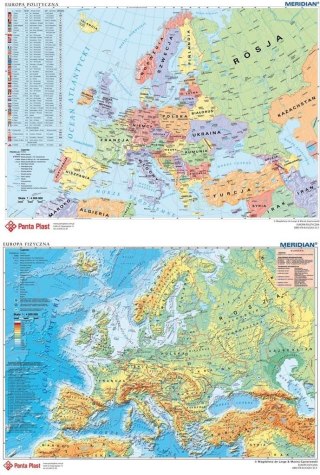 Podkład dwustronny z mapą Europy