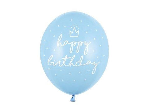 Balony Happy birthday Baby Blue 50szt