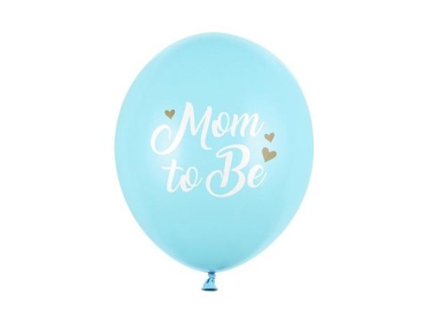 Balony Mom to Be Pastel Light Blue 30cm 50szt