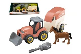 Mini farma traktor z przyczepą do skręcania