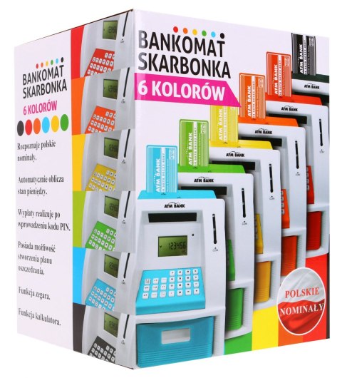 Bankomat skarbonka dla dzieci 3+ czarny Interaktywne funkcje + Karta bankomatowa