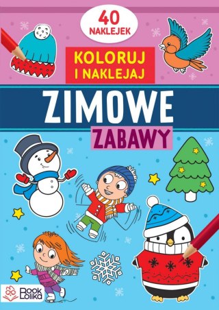 Koloruję i naklejam. Zimowe zabawy