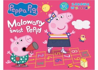 Kolorowanka MSZ Świnka Peppa- Zabawa w kolory- Malowany