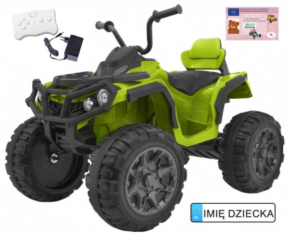 Quad ATV 2.4GHz na akumulator dla dzieci Zielony + Pilot + Koła EVA + Radio MP3 + Wolny Start