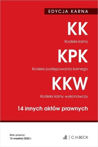 KK, KPK, KKW. 14 innych aktów prawnych