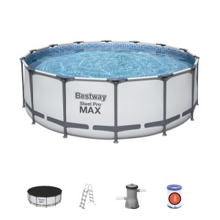 Basen stelażowy Steel Pro MAX 427x122 5612X 14FT BESTWAY 5w1 + Akcesoria