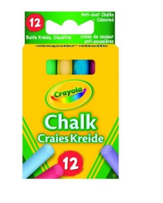 Kreda niepyląca kolorowa 12 kolorów CRAYOLA