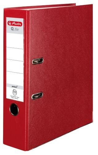 Segregator A4 8cm HERLITZ Q.file standard PP - czerwony