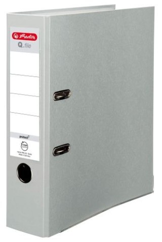 Segregator A4 8cm HERLITZ Q.file standard PP - popielaty