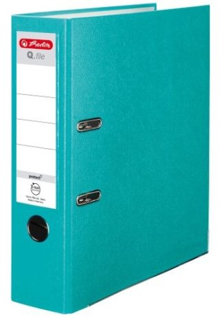 Segregator A4 8cm HERLITZ Q.file standard PP - turkusowy