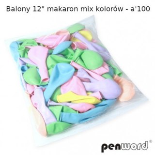 BALONY 12" MAKARON MIX KOLORÓW - a100