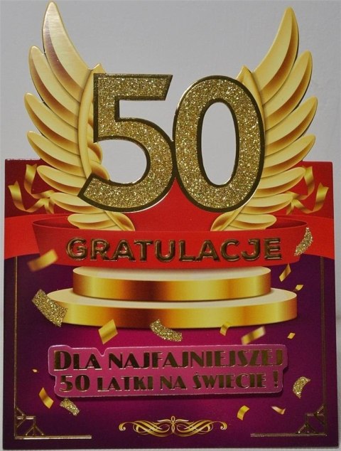 Karnet Urodziny 50 damskie