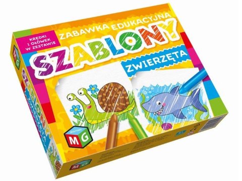 Szablony Zwierzęta kredki zestaw KS0560