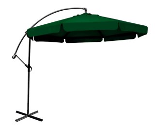 Duży zielony parasol ogrodowy składany 350 cm