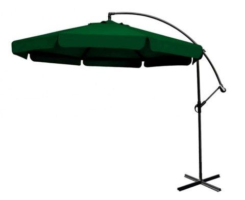 Duży zielony parasol ogrodowy składany 350 cm