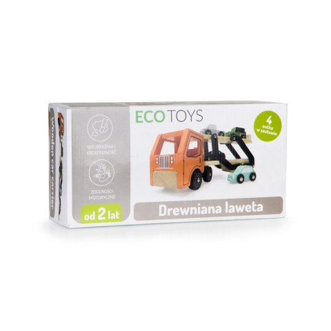 Drewniana wywrotka śmieciarka ciężarówka ECOTOYS