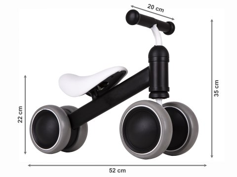 Rowerek biegowy mini rower Practise Black ECOTOYS