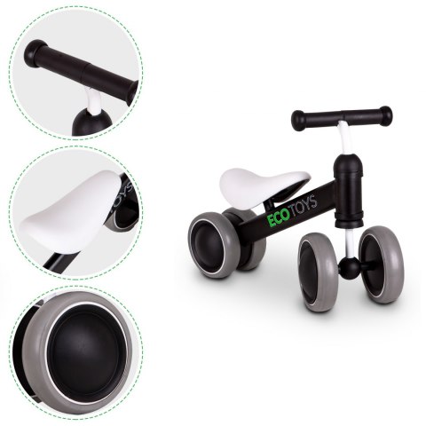 Rowerek biegowy mini rower Practise Black ECOTOYS