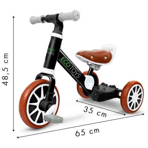 Rowerek biegowy rower 3w1 z pedałami + kółka boczne