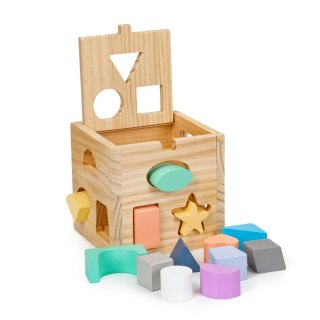 Kostka edukacyjna drewniana sorter klocki Ecotoys