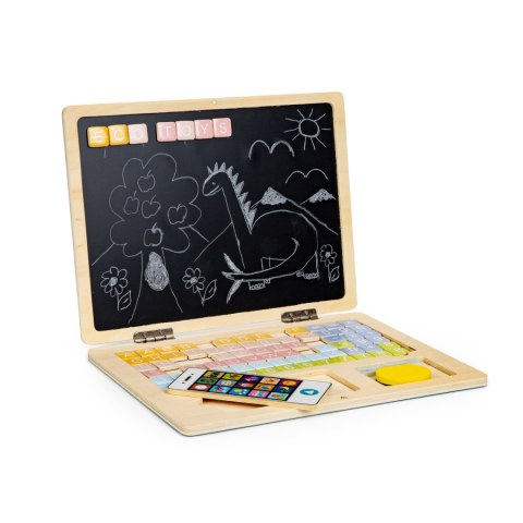 Tablica edukacyjna magnetyczna laptop litery cyfry ECOTOYS