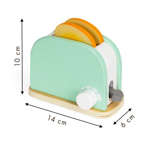 Drewniany toster opiekacz z akcesoriami 11 el. ECOTOYS