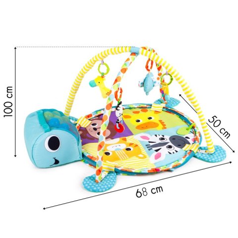 Duża mata edukacyjna żółwik 3w1 kojec z piłkami 0+ ECOTOYS