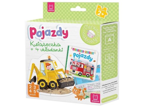 Pojazdy Książeczka i 4 układanki PUZZLE KS0116