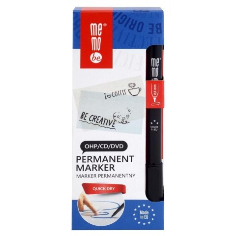 Marker permanentny 0,5mm czarny (10szt) MemoBe