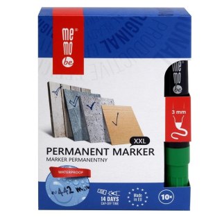 Marker permanentny 3mm zielony (10szt) MemoBe