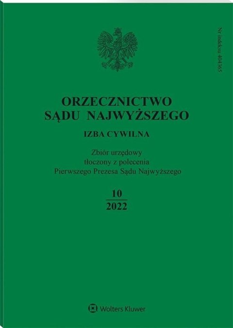 Orzecznictwo Sądu Najwyższego 10/2022